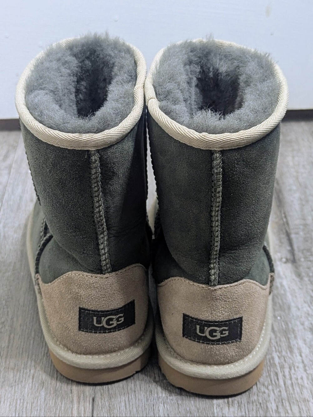 UGG Cozy Shearling-Lined Short Boot - Olive/Tan - Picture 4 of 8